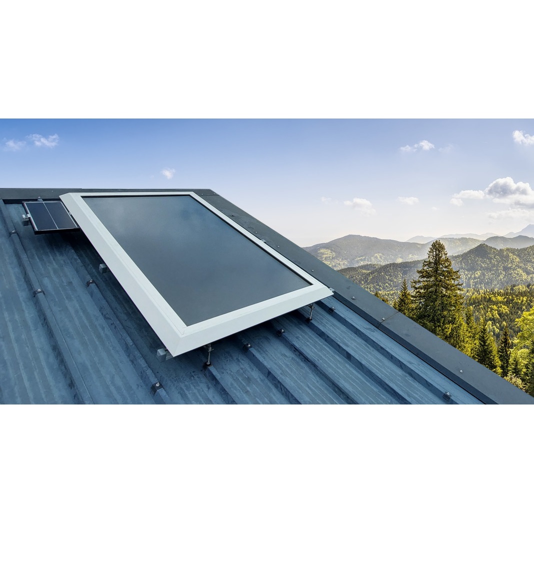 Chauffage solaire aérothermique sur toiture en tole